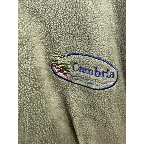 Tipsy Full Zip Fleece Jacket Mens Size XL Olive Green Blue Cambria Chest Logo - Picture 4 of 7
